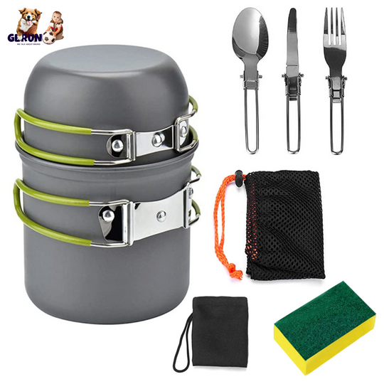 GBruno 8Pcs Camping Cooking Ware Set