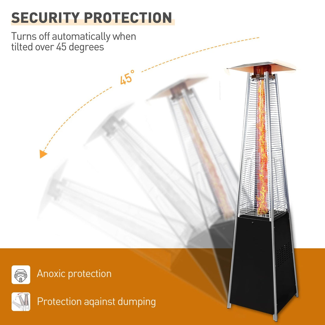 48,000 BTU Pyramid Patio Heater with Quartz Glass Tube
