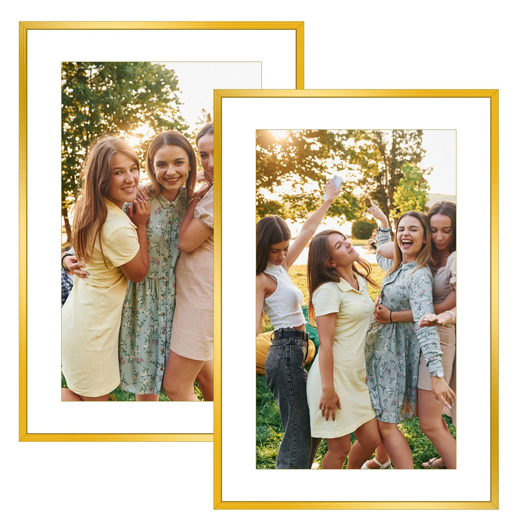 2 Packs 16x24in Picture Frames Wall Gallery Photo Frame Wall Mounted Poster Display Frame  for Horizontal Vertical Wall Mounted