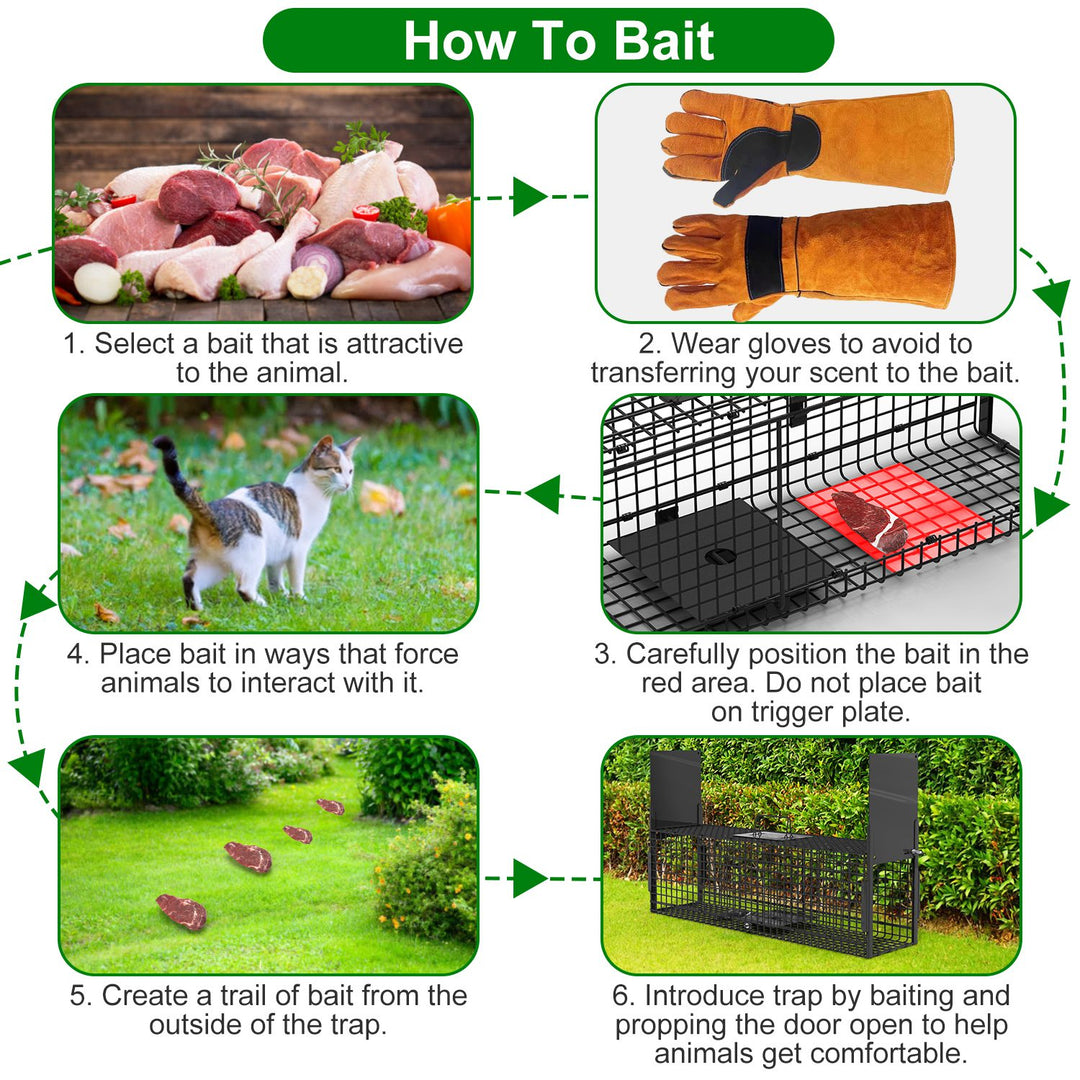 40in Live Animal Trap Cage - Humane Catch & Release