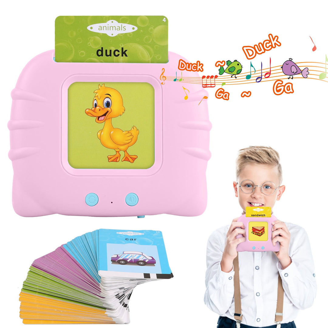 224 Words Kid Flash Talking Cards 112 Card Electronic Cognitive Audio Toddler Reading Machine Animal Shape Color Repeated Learning Cards English For C