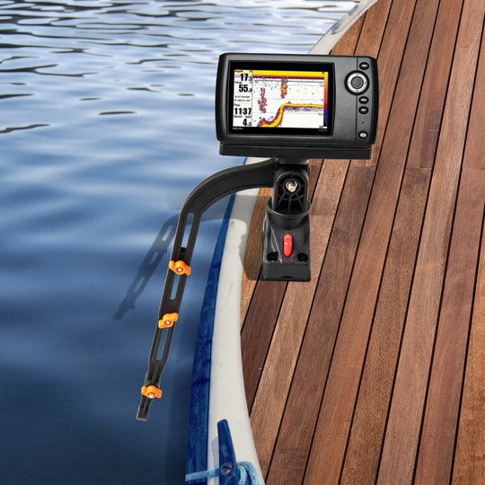 Fishing Boat Accessory Set with 360° Rotatable Mount & Rod Rack
