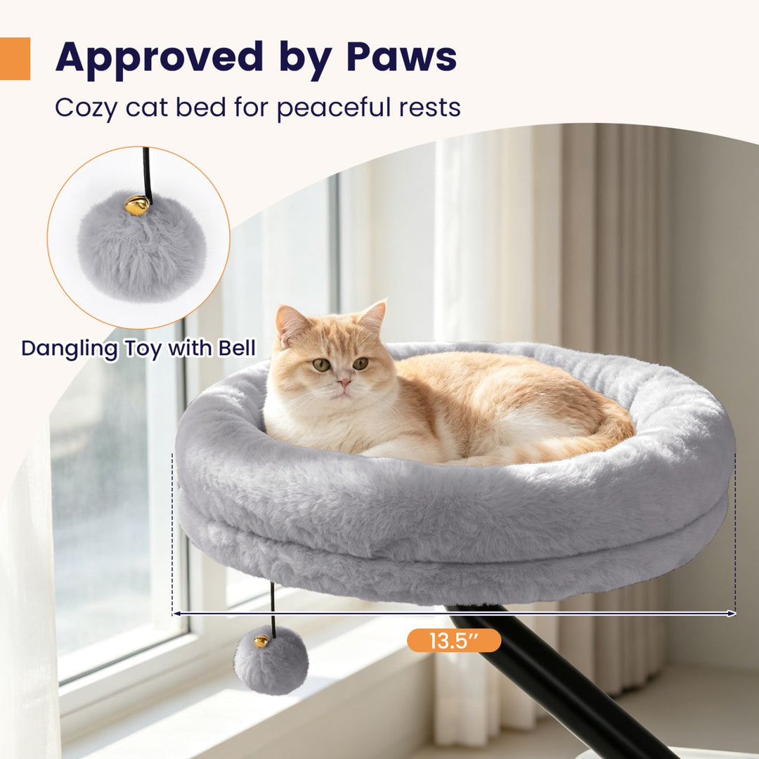 Cat Desk Bed with 360° Rotating Perch and Clamp Mount