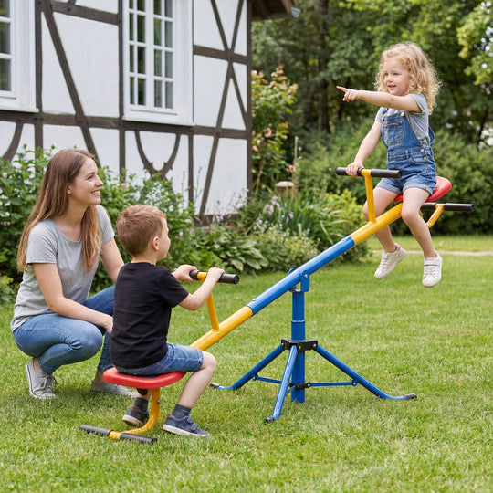 360° Rotating Kids Seesaw with Swivel Action