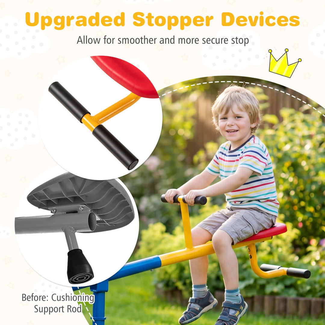 360° Rotating Kids Seesaw with Swivel Action