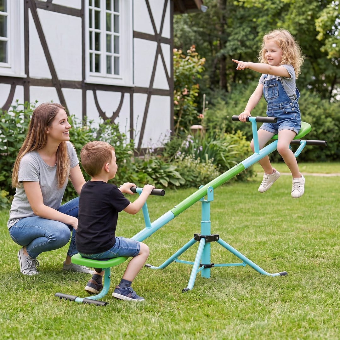 360° Rotating Kids Seesaw with Swivel Action