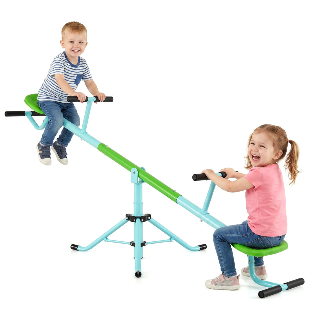 360° Rotating Kids Seesaw with Swivel Action