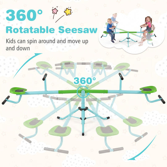 360° Rotating Kids Seesaw with Swivel Action