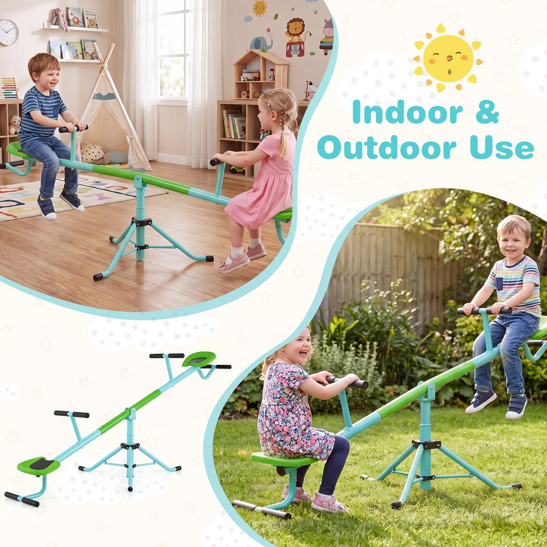 360° Rotating Kids Seesaw with Swivel Action