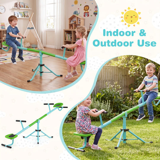 360° Rotating Kids Seesaw with Swivel Action
