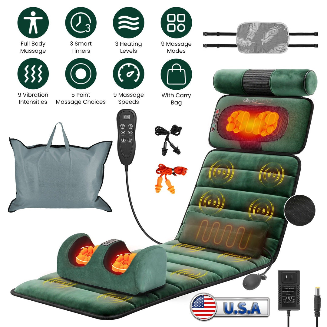 Full Body Electric Massage Mat with Heating and Vibration