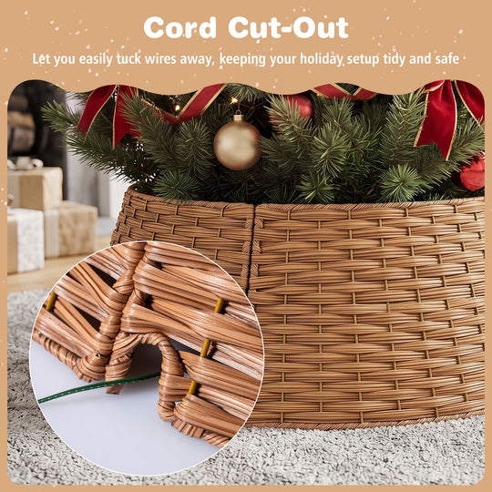 36“ Christmas Tree Collar for 6/7.5/9 ft Artificial Trees with Cord Cut-Out