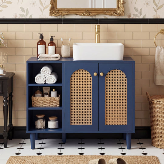 36 Inch Under Sink Cabinet Boho for Vessel Sinks and Single-Handle Faucets