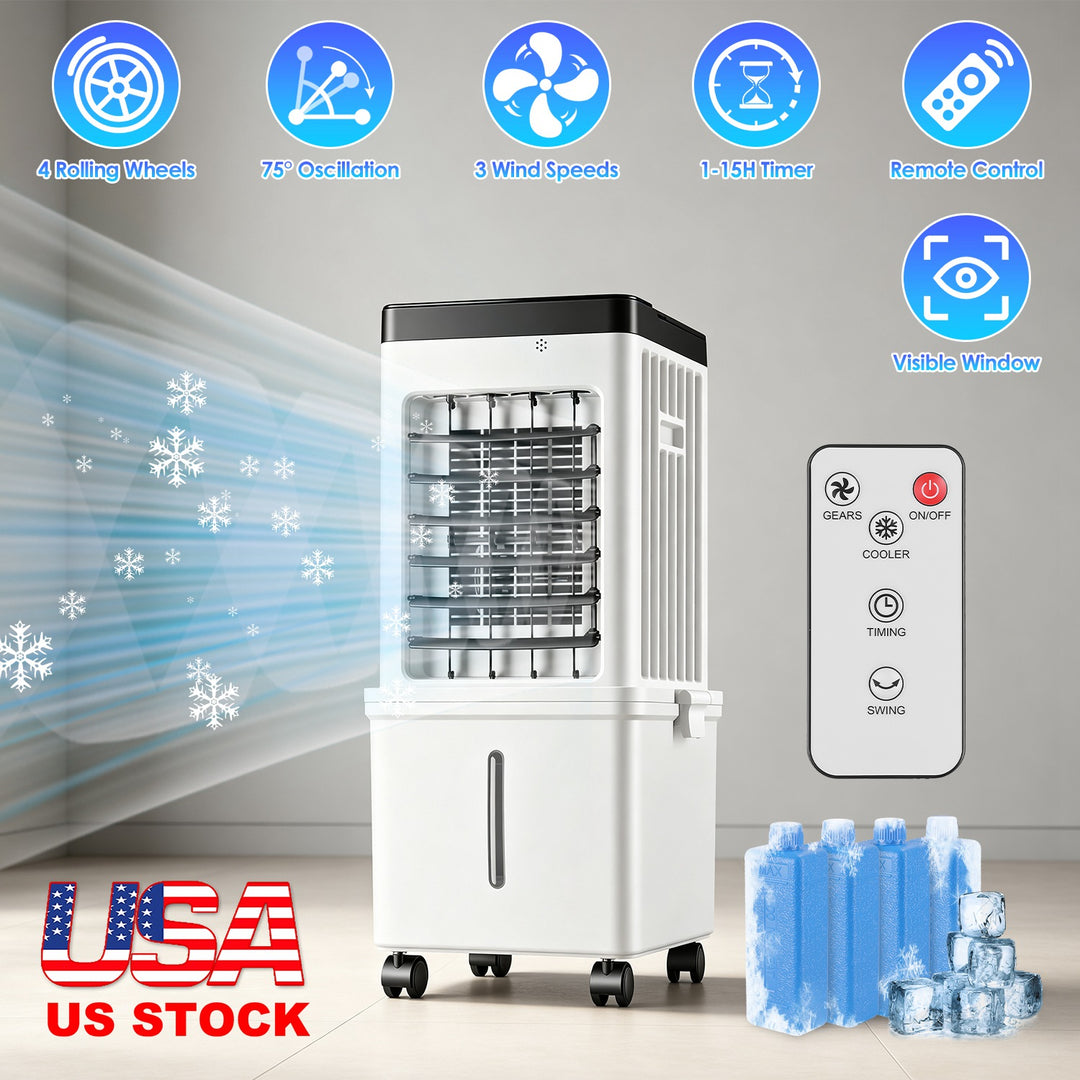 Portable Evaporative Air Cooler 12L with Remote & Timer