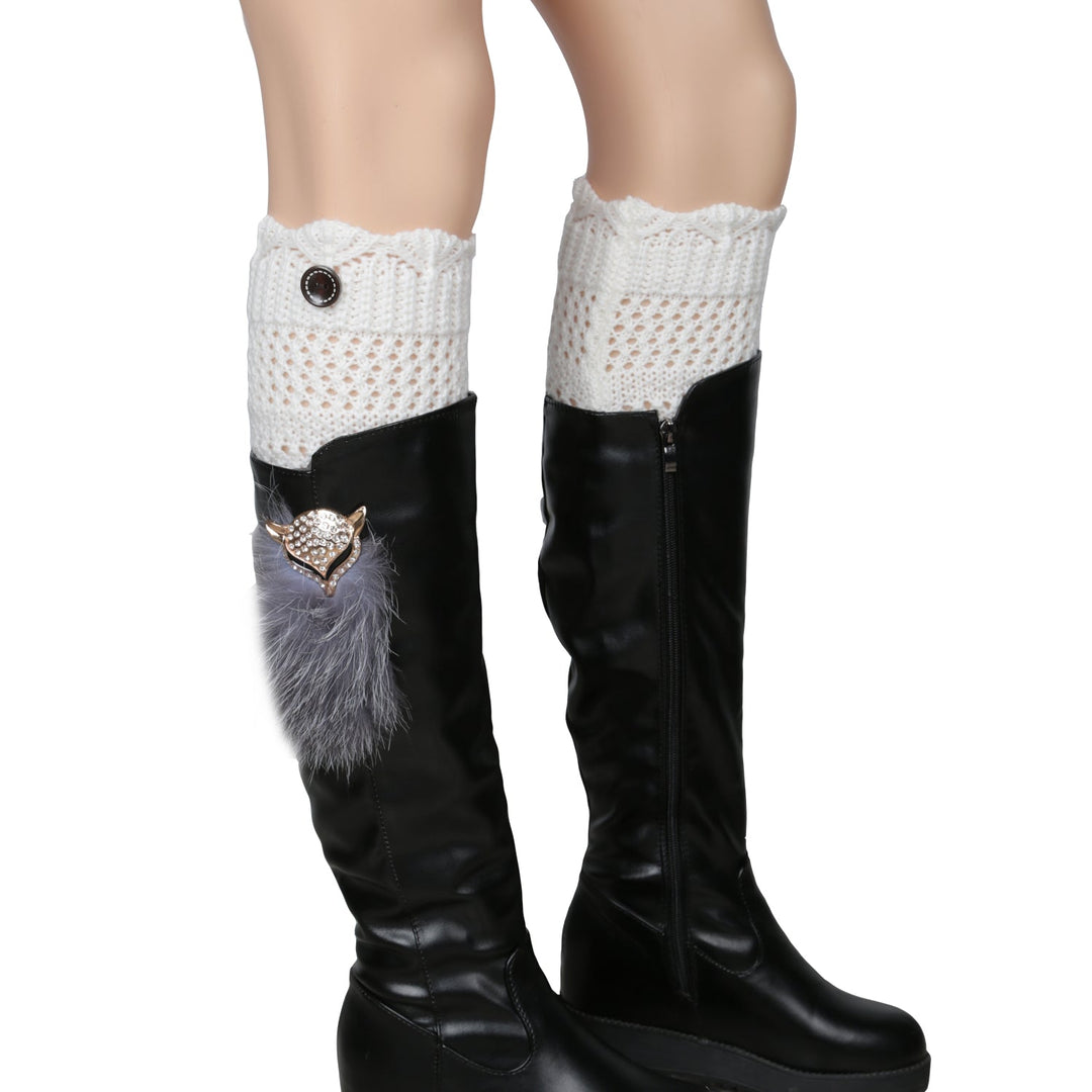 Women Winter Crochet Knit Leg Warmers
