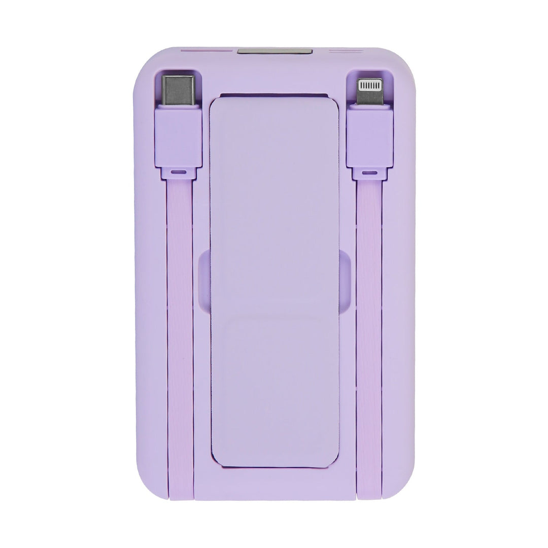 3 In 1 10000mAh MagSafe Fast Charging Power Bank PD20W Portable Charger with 2 Built In Cables Stand Fit for IOS Phone 16 15 13 Series And More