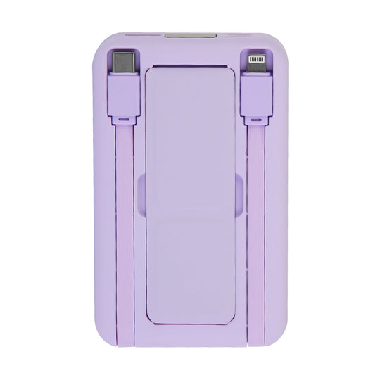 3 In 1 10000mAh MagSafe Fast Charging Power Bank PD20W Portable Charger with 2 Built In Cables Stand Fit for IOS Phone 16 15 13 Series And More