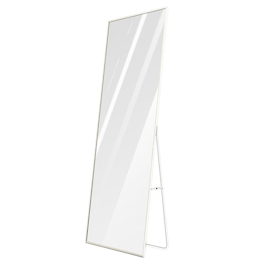Full Length Mirror 63x18.9in Aluminum Alloy Wall Mirror Free Standing Floor Mirror Hanging Leaning Against Wall for Dressing Bedroom Living Room