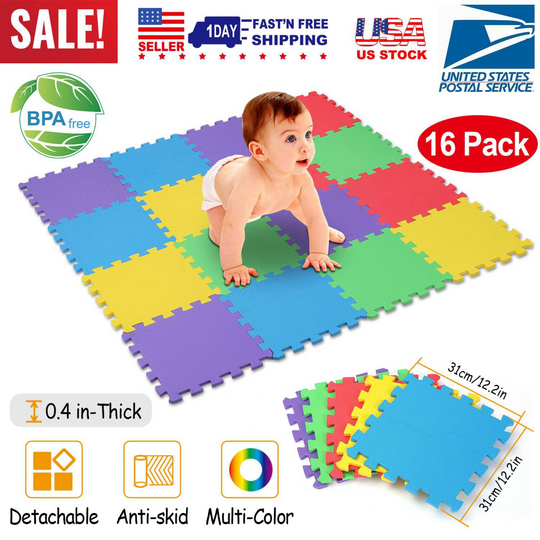 GBruno 16Pcs Kids Puzzle Exercise Play Mat