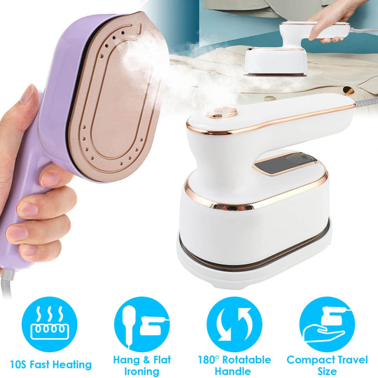 Portable Handheld Garment Steamer with 180° Rotatable Handle
