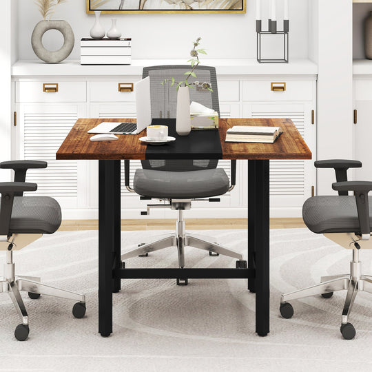 39.5" Square Conference Table with Thickened Tabletop