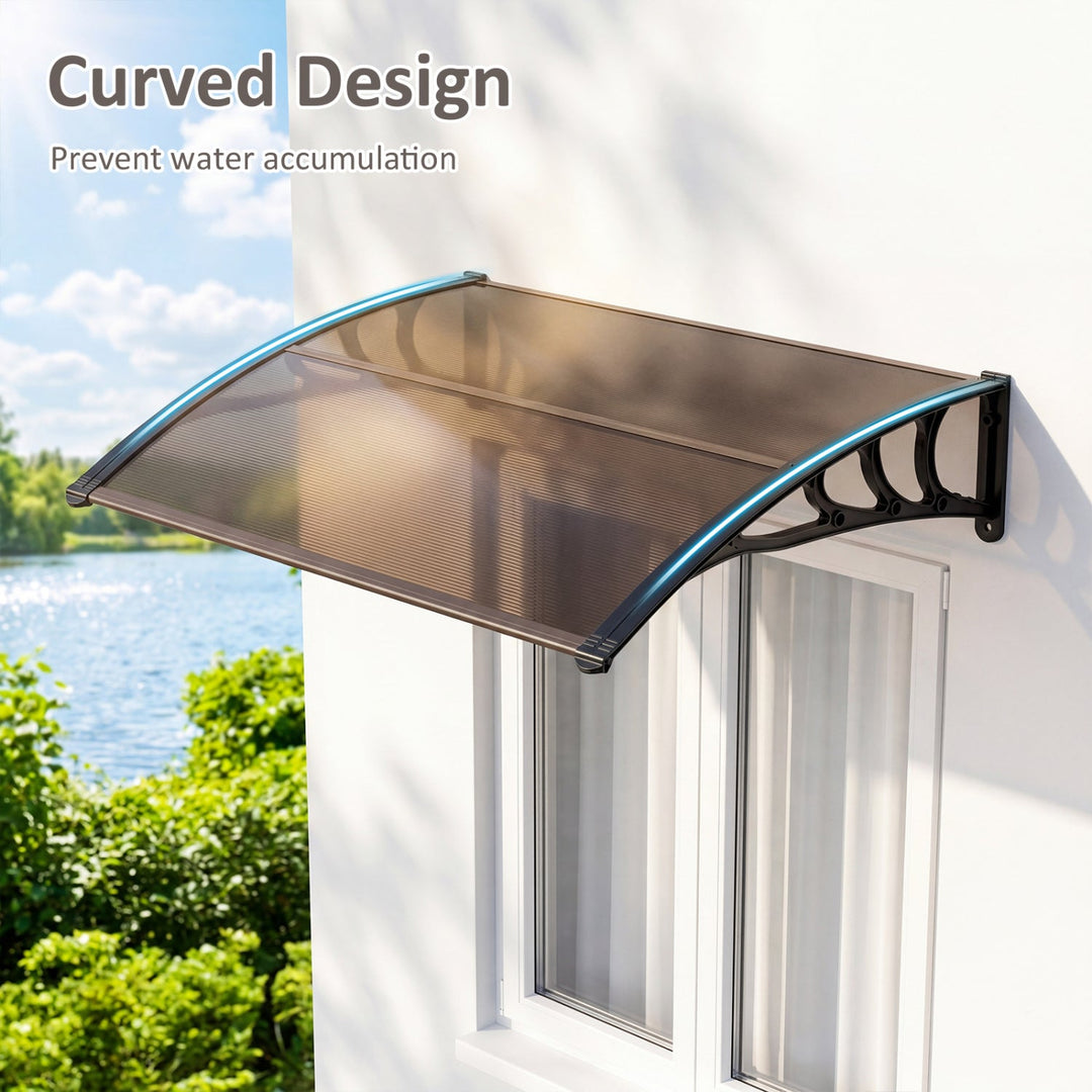 Door Awning 39x30 Inch Polycarbonate Window Canopy