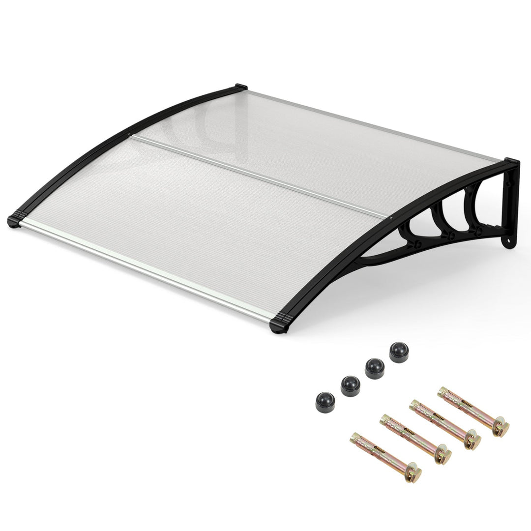 Door Awning 39x30 Inch Polycarbonate Window Canopy