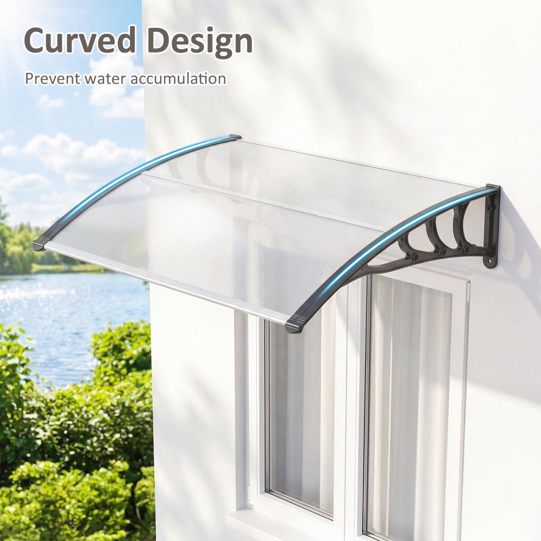 Door Awning 39x30 Inch Polycarbonate Window Canopy