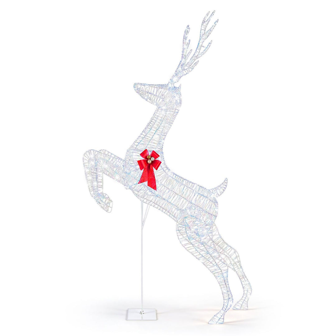 3D Large Lighted Christmas Reindeer Outdoor Decoration for Holiday Decor