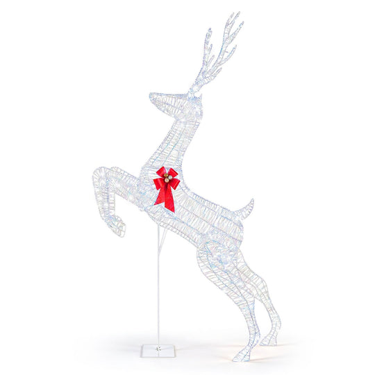 3D Large Lighted Christmas Reindeer Outdoor Decoration for Holiday Decor