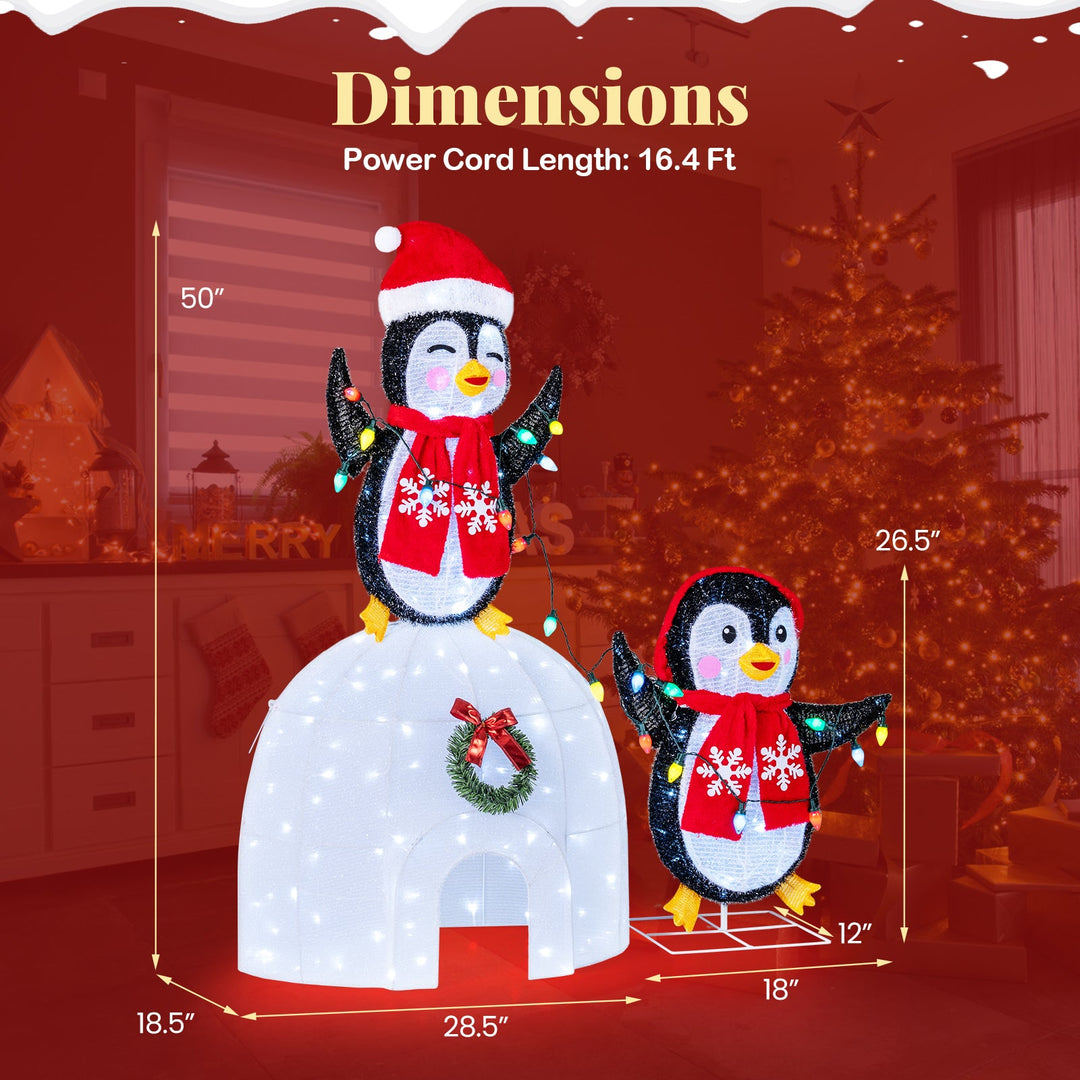 3D Pre-Lit Indoor Outdoor Xmas Holiday with 170 Cold-White LED Lights for Home