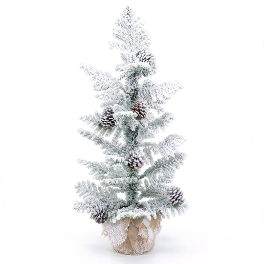 3ft Tabletop Christmas Tree with Snow Flocked Pine Cones