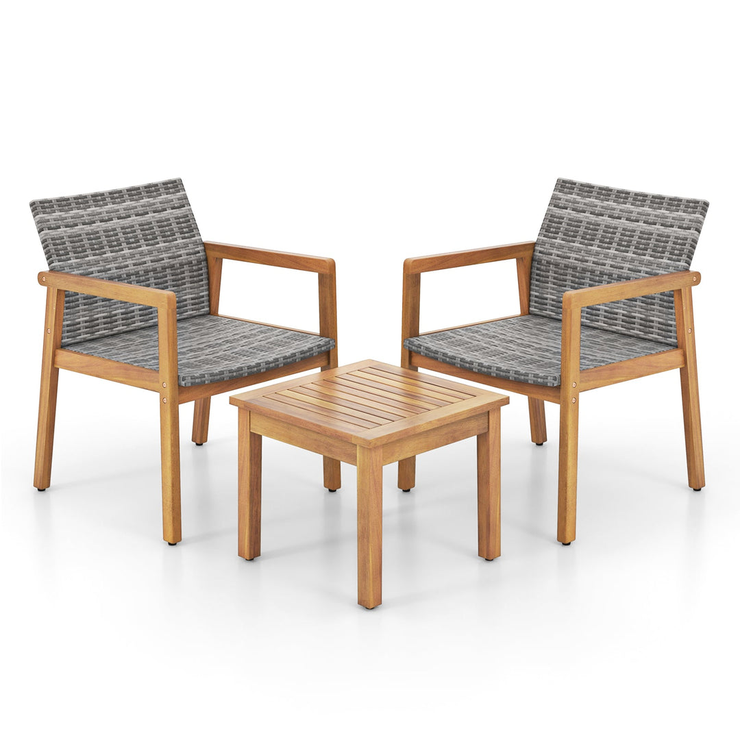 3 Pieces Patio Furniture Set  with Chair