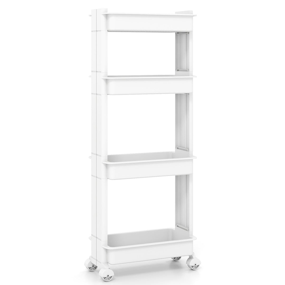 Rolling Utility Cart with Detachable Trays - 3/4 Tier