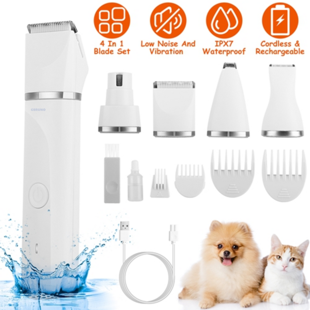 GBruno 4 In 1 Electric Pet Dog Cat Grooming Kit
