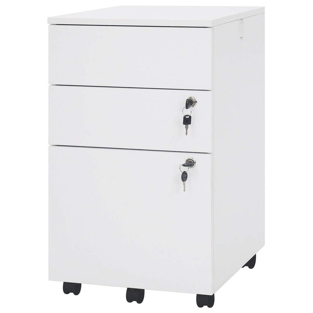 3 Drawer Filing Cabinet Locking Pedestal Desk
