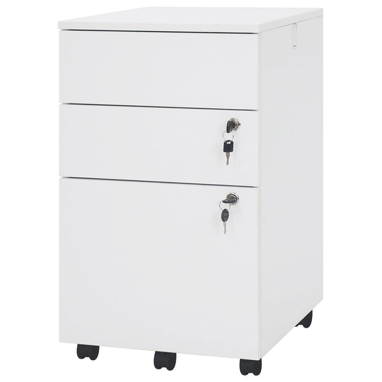3 Drawer Filing Cabinet Locking Pedestal Desk