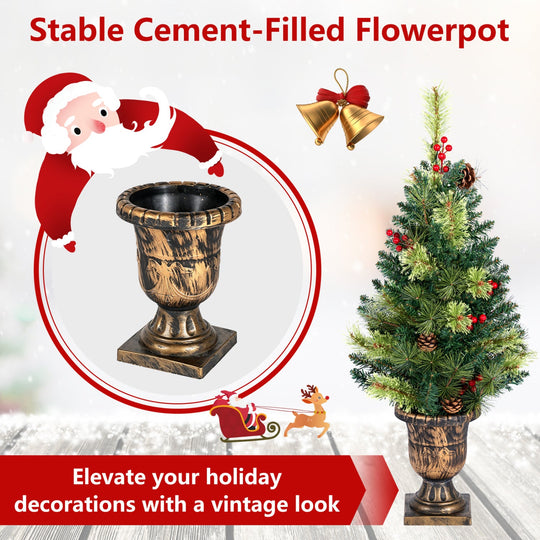 3 FT Pre-Lit Tabletop Christmas Tree with 40 LED Lights
