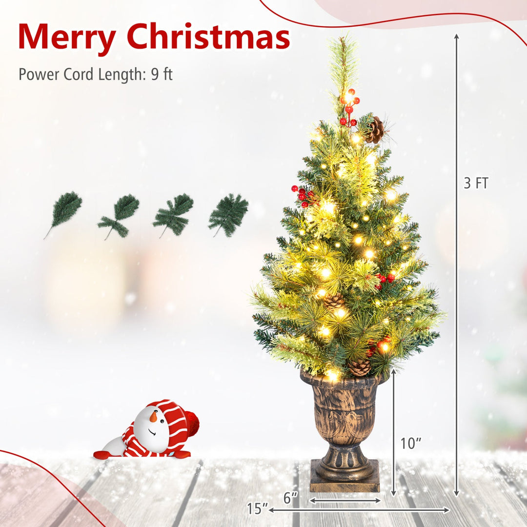 3 FT Pre-Lit Tabletop Christmas Tree with 40 LED Lights