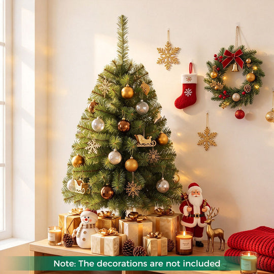 3 FT Mini Tabletop Christmas Tree with 113 Green PVC Branch Tips