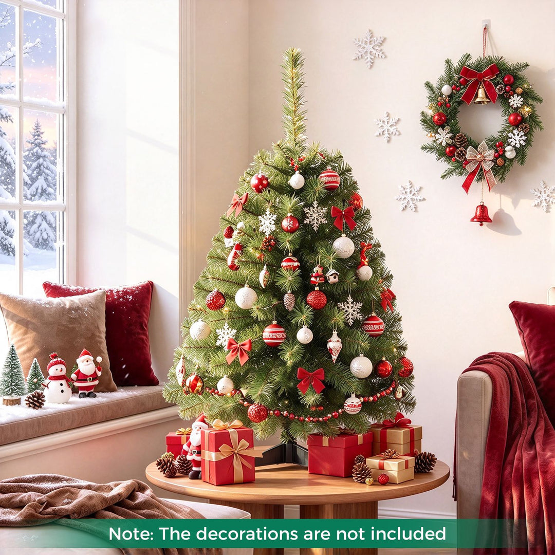 3 FT Mini Tabletop Christmas Tree with 113 Green PVC Branch Tips