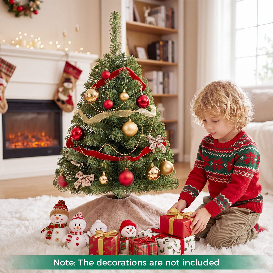 3 FT Mini Tabletop Christmas Tree with 113 Green PVC Branch Tips