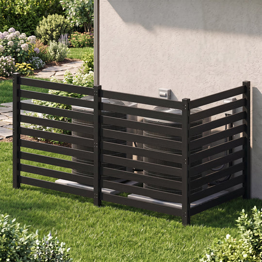 3-Panel Wooden Privacy Fence with Ground Stakes - 38.5" x 42"