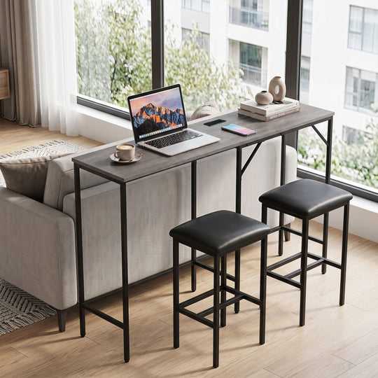 3-Piece Convertible Dining Set with Built-In Charging Station