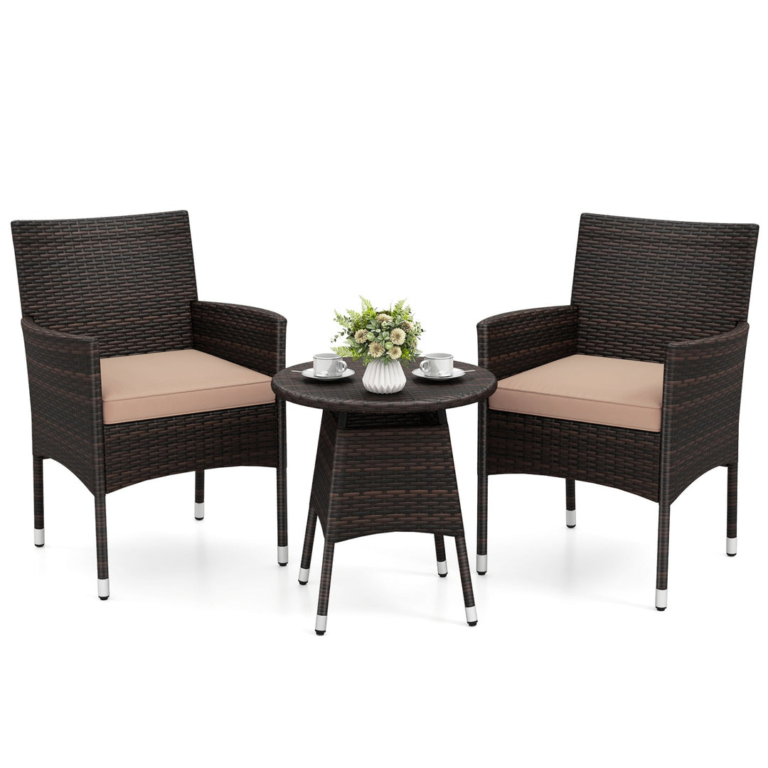 3 Piece Patio Furniture Set Outside Bistro Set for Porch