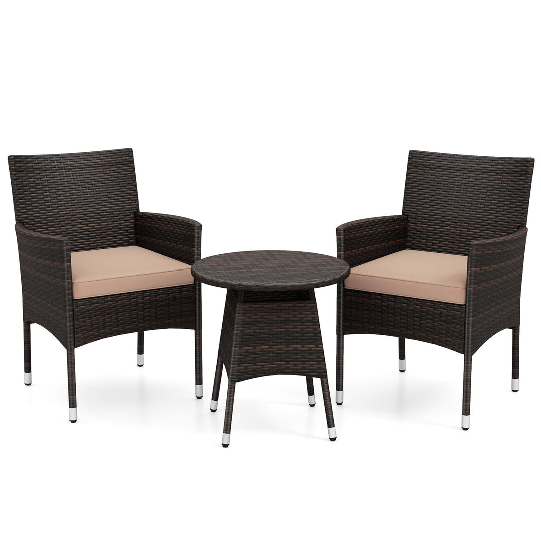 3 Piece Patio Furniture Set Outside Bistro Set for Porch