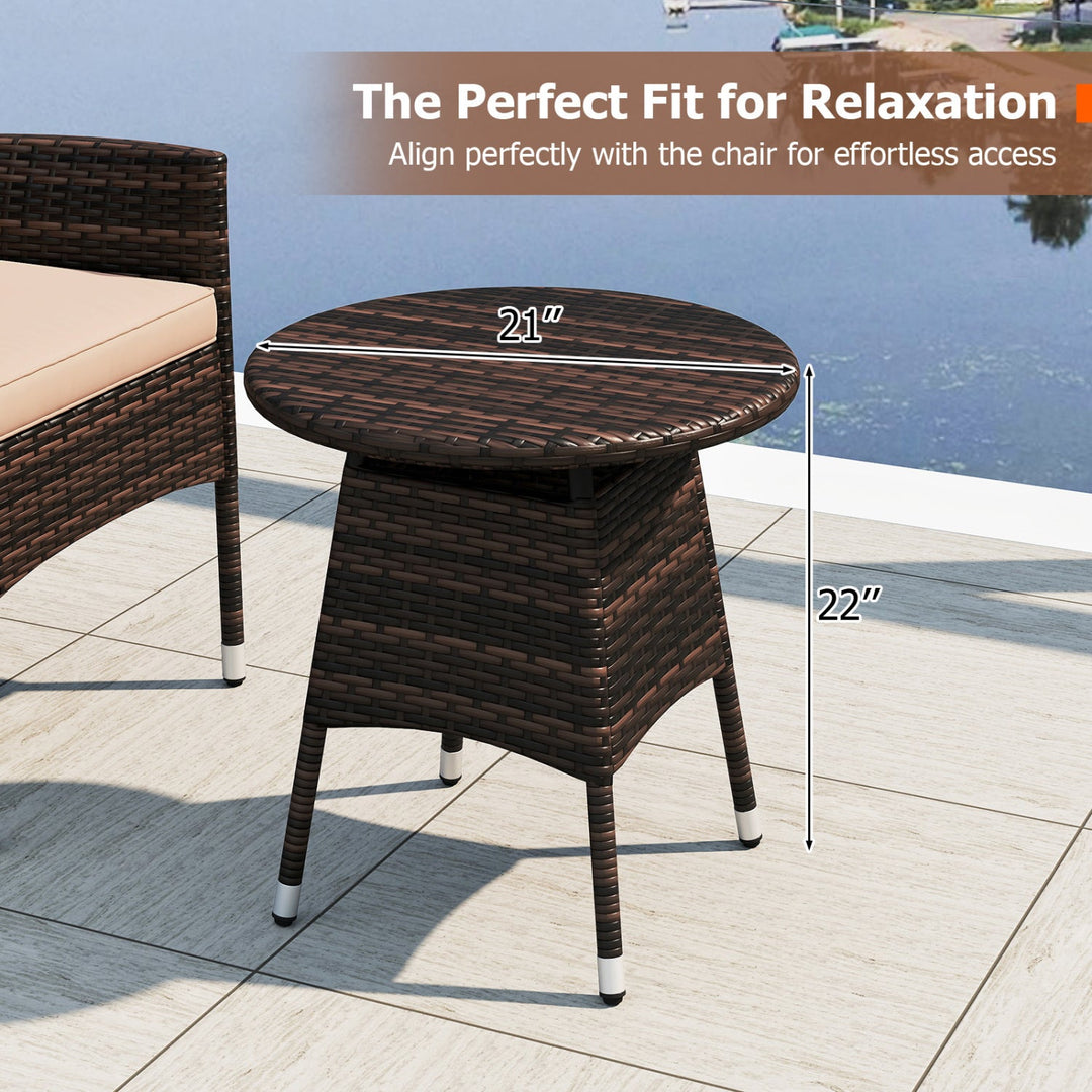 3 Piece Patio Furniture Set Outside Bistro Set for Porch
