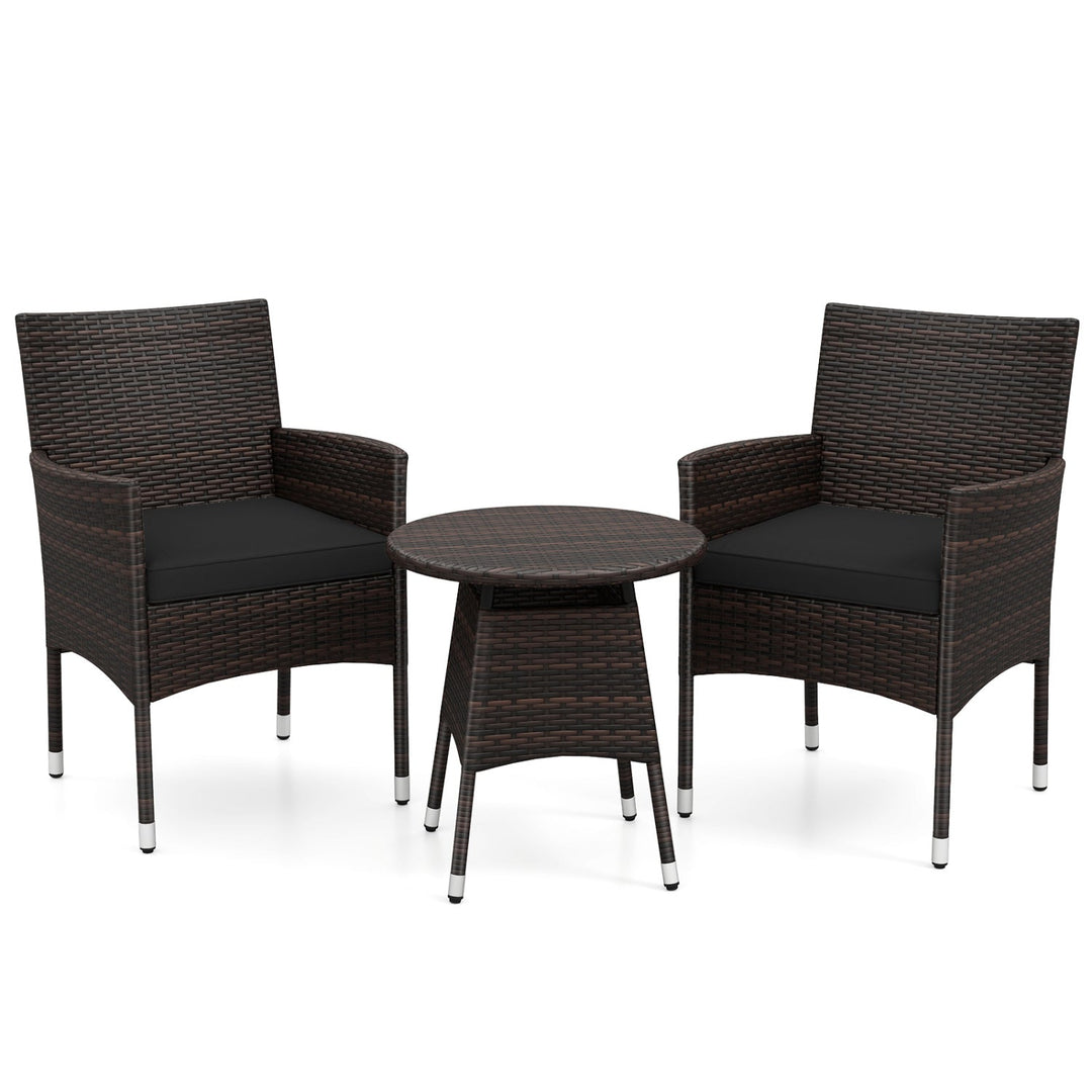 3 Piece Patio Furniture Set Outside Bistro Set for Porch
