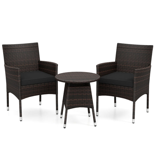 3 Piece Patio Furniture Set Outside Bistro Set for Porch