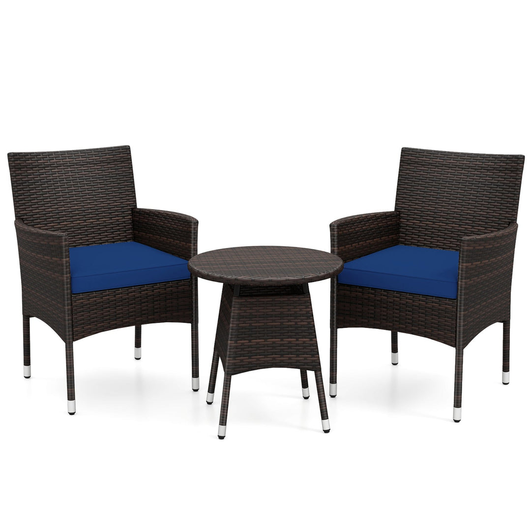 3 Piece Patio Furniture Set Outside Bistro Set for Porch